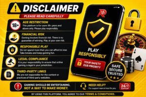 Rajspin Game disclaimer and responsible gaming notice